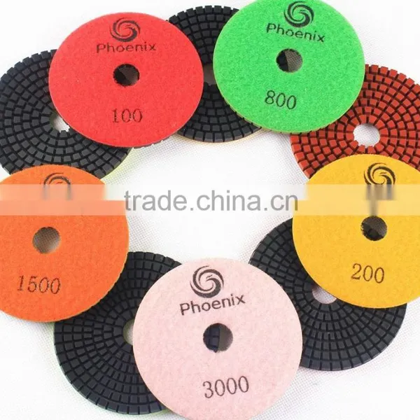 4 Inch Flexible Resin Diamond Granite Polishing Pads photo-3