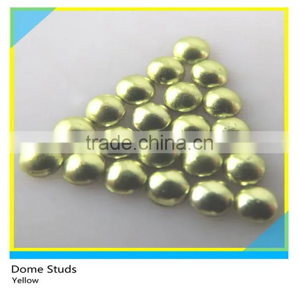 Hotfix Loose Aluminum Dome Studs Rose Brass Studs Iron on Half Round Studs photo-4