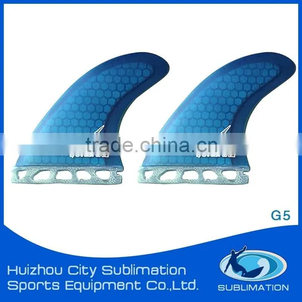 High Maneuverable Fcs/Future Quads Fin, Durable and Economy Epoxy Resin Fiberglass Honeycomb Side Fin, Wooden Rear Fin photo-4