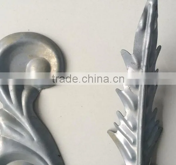 Decorative Wrought Iron Stamping Ornaments /new Type Wrought Iron Gate Ornament Cast Stamping Flower and Leaf photo-2