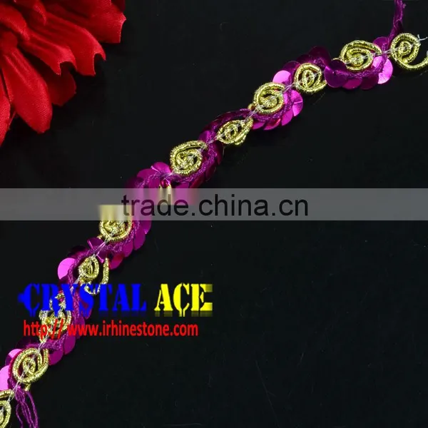 Lace Sequin Trimming Sewing Lace Trim For Dress photo-5