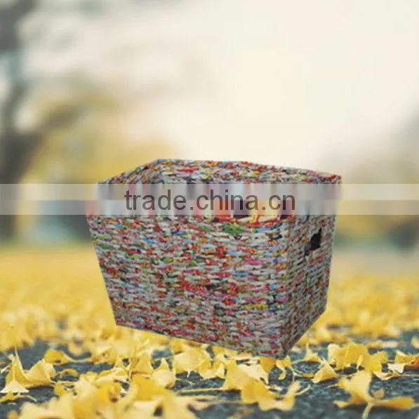 Handmade Woven Paper Basket for Storage Set of 3