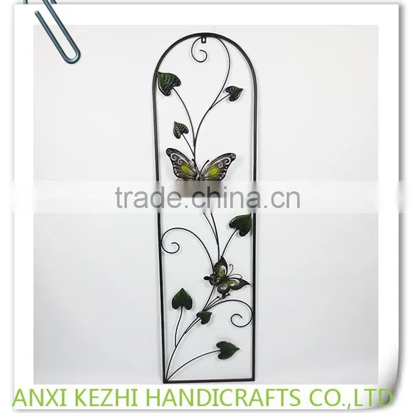 LC-86528 Set 2 Antique Wrought Iron Metal Leaves Wall Art Decor photo-3