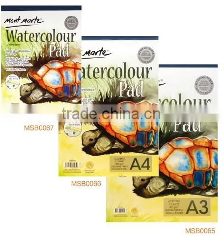 Mont Marte Watercolour Pad German Paper A4 300gsm 12 Sheet photo-3