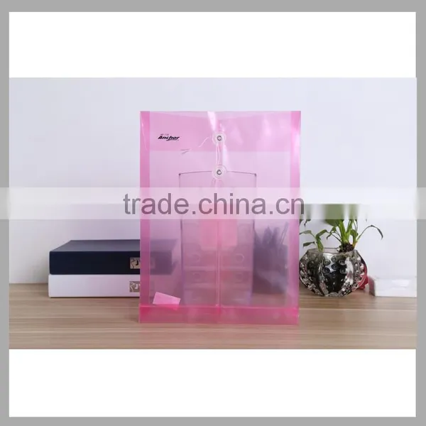 Transparent String Closure Envelope pp Plastic Clear Document File Bag a4 Size File Folder photo-6