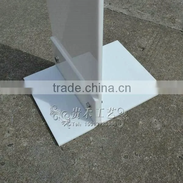 White Color Acrylic Sign Holder, Sign Stand, White Color Acrylic photo-6