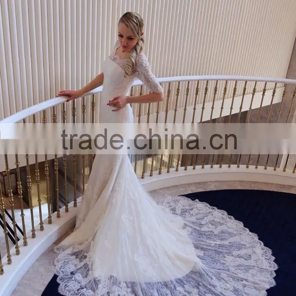 Long Sleeve Vintage Wedding Dress photo-2