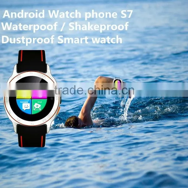 Tri-proof 3G Smart Android Watch Phone Wrist Watch With fm Radio