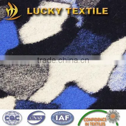Big Camouflage Jacquard Wool Knit Fabric for Coat