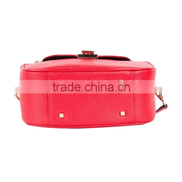 Chinese Red Women Bag Fashion Women Messenger Bags, Leather Shoulder Strap Bag High Quality Leather Crossbody Bag photo-3