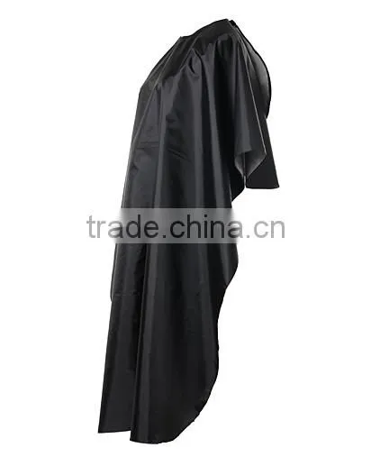Black Waterproof Hair Cutting Gown Cape Hairdresser Cloth photo-3