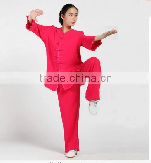 2016 Latest Cotton & Silk Tai Chi Uniforms Womens Girls Wushu Suit Daily Exercise Clothes photo-6