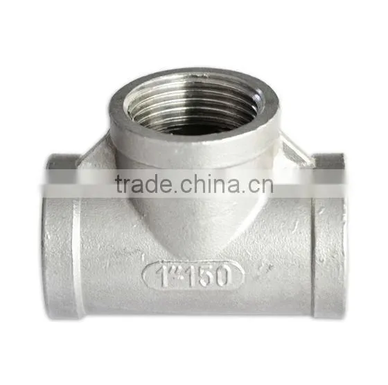 Stainless Steel 201 NPT/BSP/BSPT Screwed Tee CE Approved