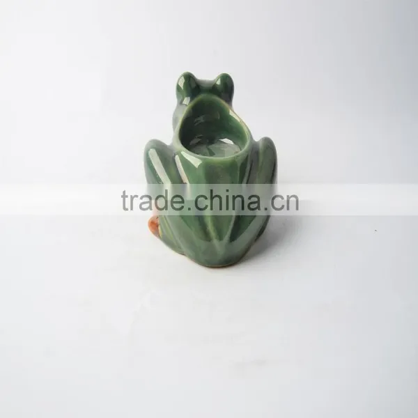 Home Decoration Ceramic Tealight Candle Holder With Frog Shape photo-2