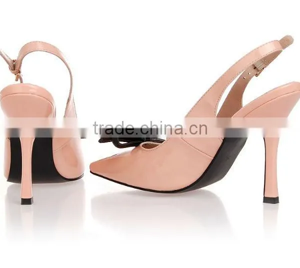 2016 Popular Pink Real Leather High-end High Heel Fashionalbe Women Lovely Pumps photo-6