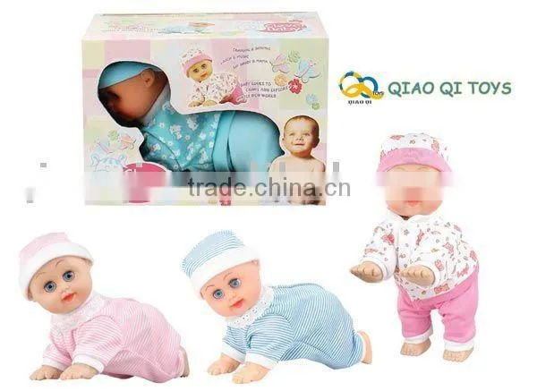 10 Inch Lovely B/O Crawling and Laugh Baby Doll