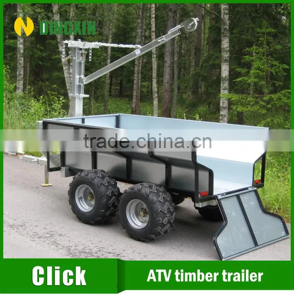 2016 Hot Sales Atv Box Trailer With Crane and Winch photo-3