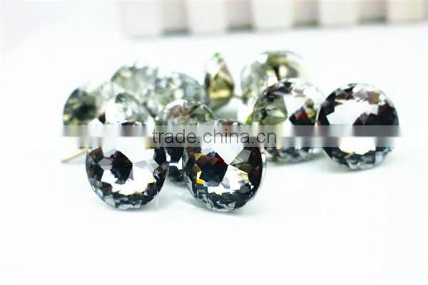 Fashion Girl Dress Crystal Rhinestone Button photo-6