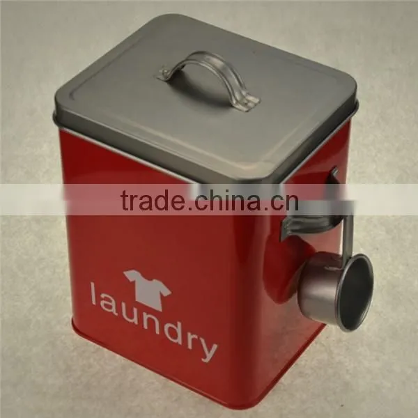 Factory Directly and Custom Laundry Detergent Tin Box With Measuring Spoon