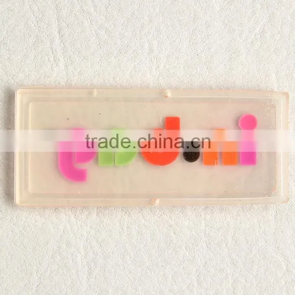 Soft PVC Rubber Custom T-shirt Rubber Labels Rubber Tags Forbags photo-3