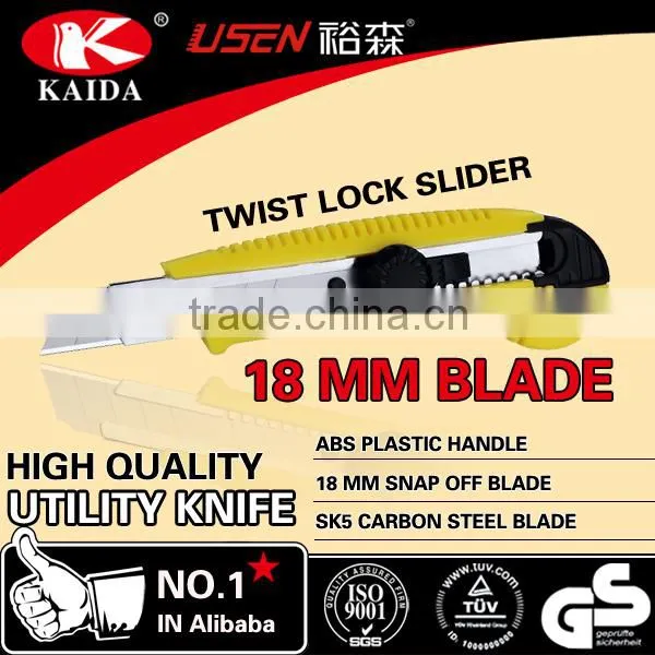 18mm Snap Off Blade Plastic Handle Screw Lock Stationery Cutter photo-4