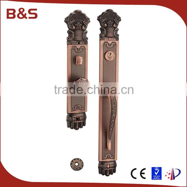 Wholesale Zinc Alloy Handle Door Locks in Big Plate as 580mm Long for Villa and Exterior Doors Quality Choice photo-2