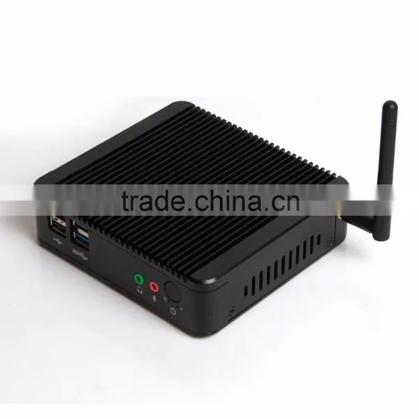 Thin Client Linux mini pc server fanless computer dual lan J1900 baytrial mini pc hdmi 1080p rj45 2G RAM 8G SSD