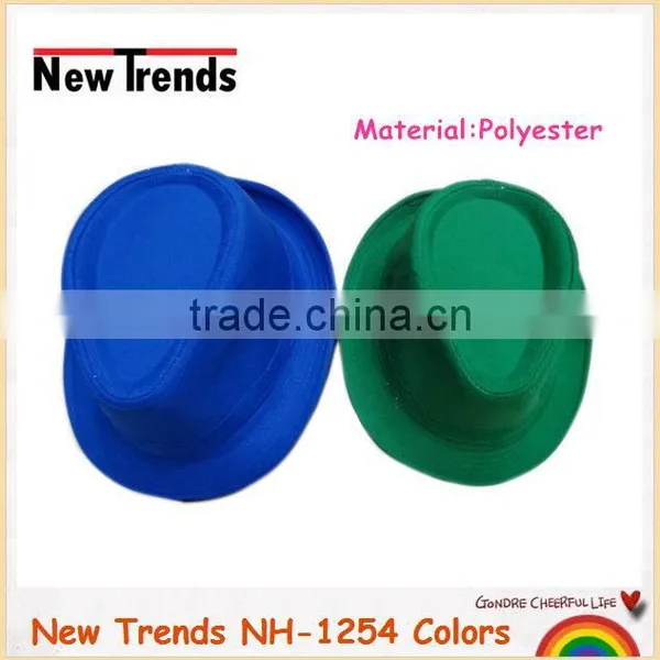 Green and Blue Man Polyester Fedora Hat