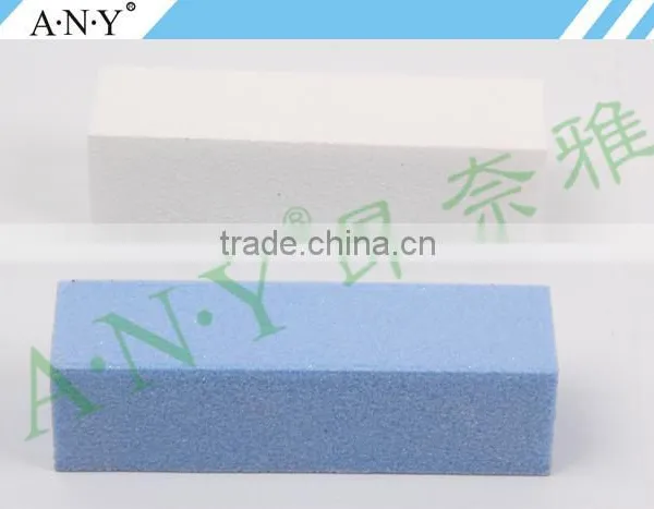 Professional Emery Sand 4 Sides White Sponge Nail File Block photo-2