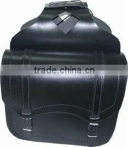 DL-1606 Motorbike Cruiser Studded Saddle Bags UV Protection Synthetic or Genuine Leather