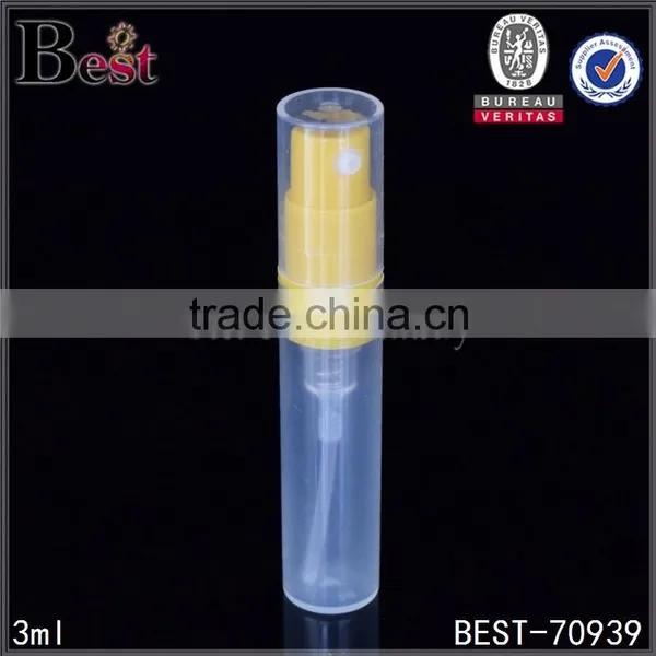 3ml mini perfume atomizer plastic perfume spray bottle for wholesale