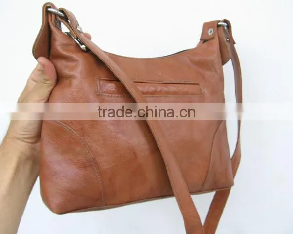 Vegetable Tanned Leather Small Hobo Bag photo-4
