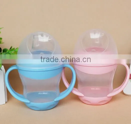 Plastic Baby Infant Training Water Cup With Double Handle Baby Training Water Drinking Bottle