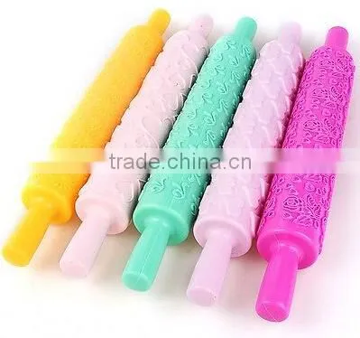 New Cake Decorating Mold Gum Paste Tools Fondant Rolling Pin Sugarcraft Embossed photo-3