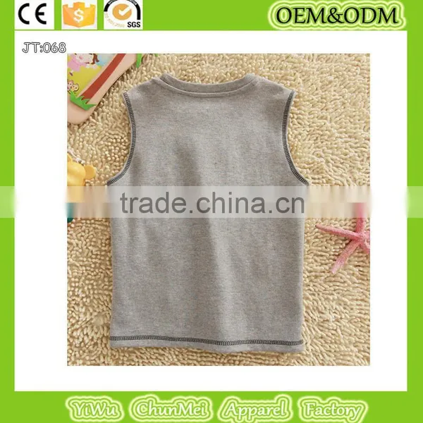 2015 Mouse T-shirt Sleeveless t Shirt 100% Cotton t Shirt Baby Clothes Wholesale Price Organic Kids photo-2