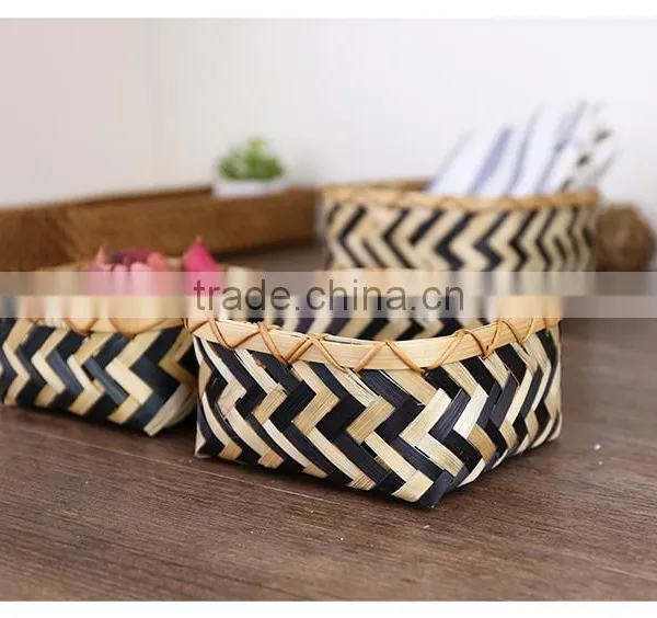 Bamboo Woven Mini Desk Storage Basket photo-5