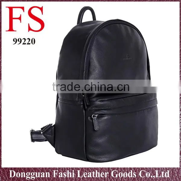 Wholesale Western Style Men's School Leather Outdoor Backpack photo-4