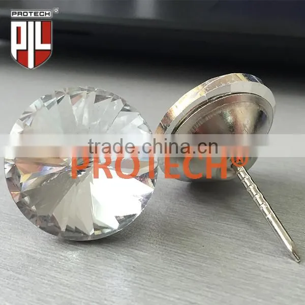 22mm Upholstery Crystal Buttons With Nail for Bed Headboard/sofa photo-2