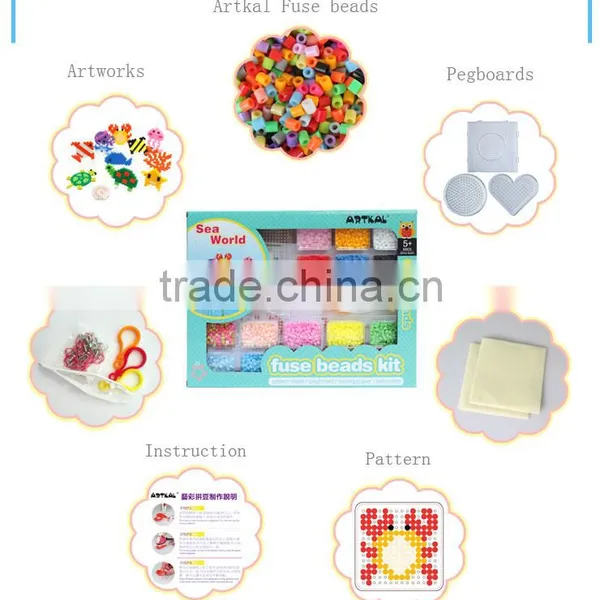 Christmas Gifts Artkal Fuse Beads SL801Diy Intelligent Toys Sea World Children Unique Plastic Puzzle Game photo-3