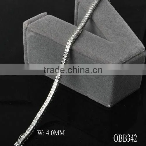 Hot Selling Two Tone Plated Zircon Tennis Bracelet photo-6