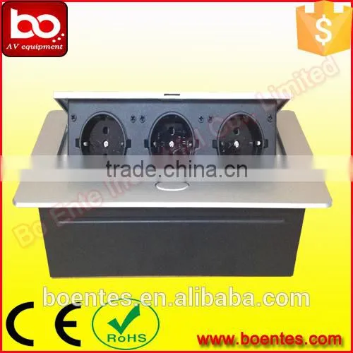 Euro Popular CE Approve Desktop Pop Up Hidden Power Socket/Outlet With 3 Way EU Standard Power Plug photo-2
