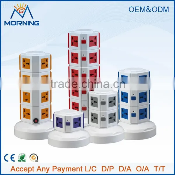 ME-S1 One Layer Vertical Rotary Floor Socket of Universal Socket Outlet With Switched Socket and 1 Meter Power Line photo-6