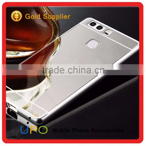 [UPO] High Quality Electroplating Metal Bumper Aluminum Frame Mirror Phone Case Cover for Huawei P9 photo-2