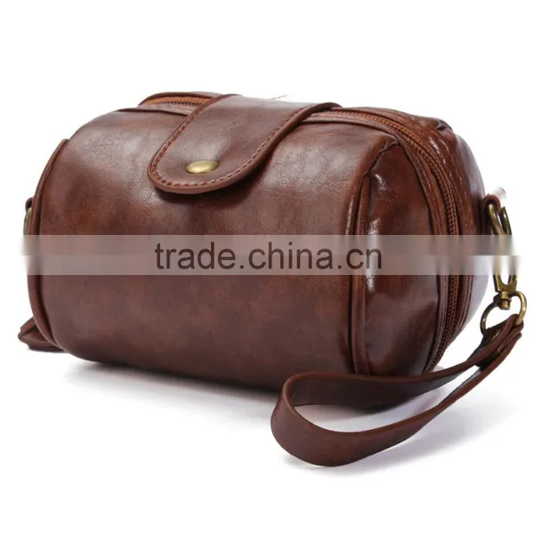 Fashion Women Brown Mini Cute Leather Lady Shoulder Handbag Camera Strap Bag Hot photo-4