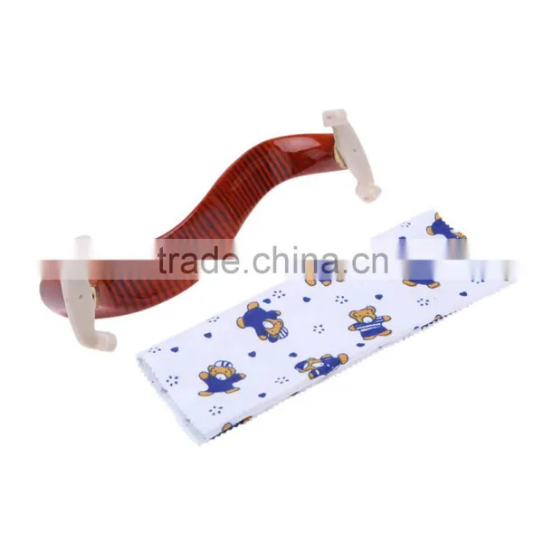 Violin Shoulder Rest Maple Wood Fit 3/4 4/4 Fiddle Violin With Cleaning Cloth photo-5
