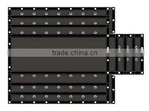 24' x 27' New Heavy Duty Truck Lumber Tarp w/ 8' Drop & Flap (Single) - 18oz Black