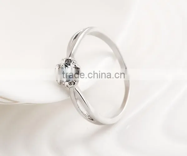 Lucury Plating New Fashion Wedding Diamond Platinum Rings photo-4