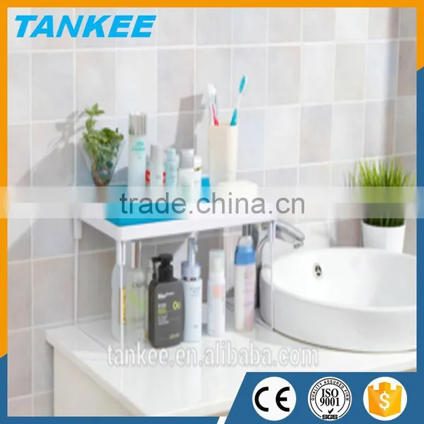 Mini plastic bathroom comestic storage rack kitchen removable plate drying shelves rack