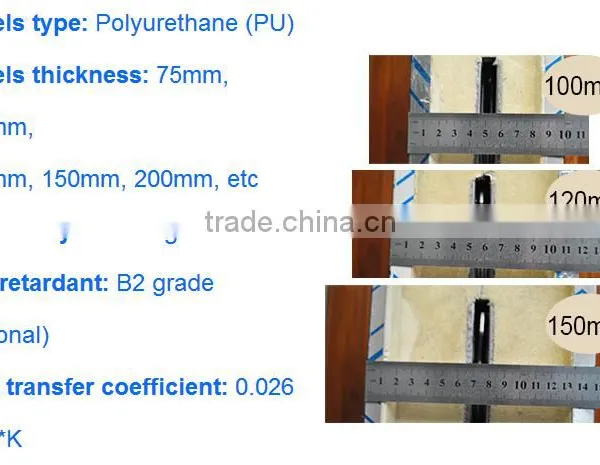 ShanDong HONYO High Quality Insulated Color Steel Polyurethane Sandwich Panel for Wall and Roof photo-3