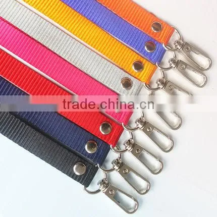 Shenzhen City Factory Bright Single Color Silk-screen Polyester Lanyard
